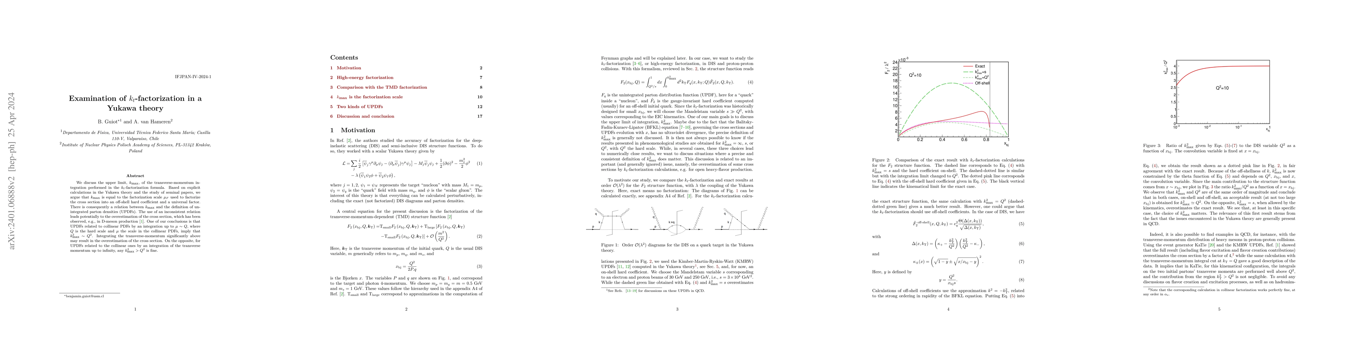 Thumbnail for Examination of $k_t$-factorization in a Yukawa theory
