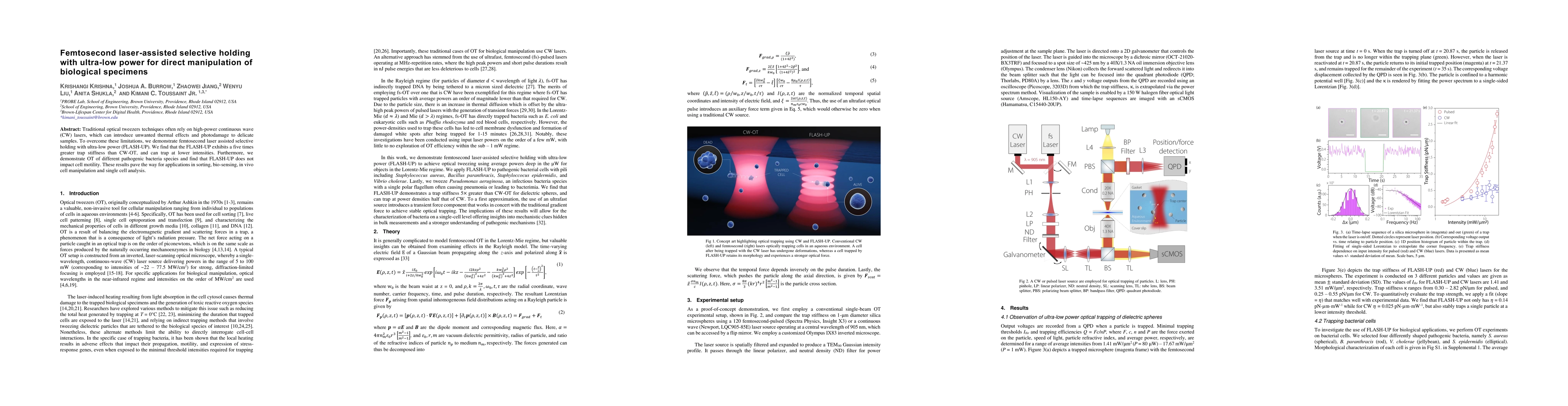 Thumbnail for Femtosecond laser-assisted selective holding with ultra-low power for
  direct manipulation of biological specimens