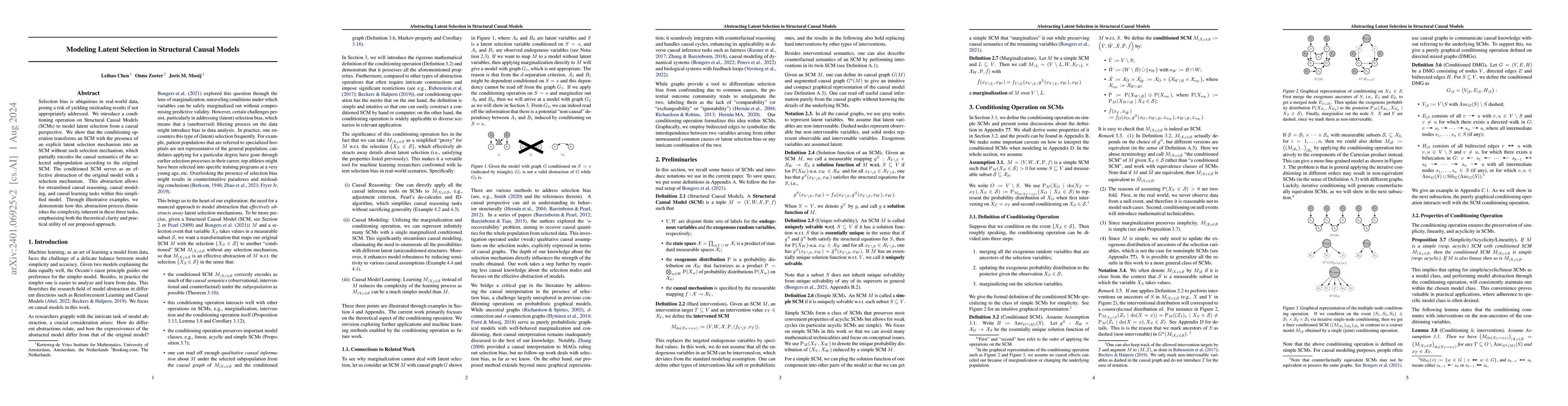 Thumbnail for Modeling Latent Selection with Structural Causal Models