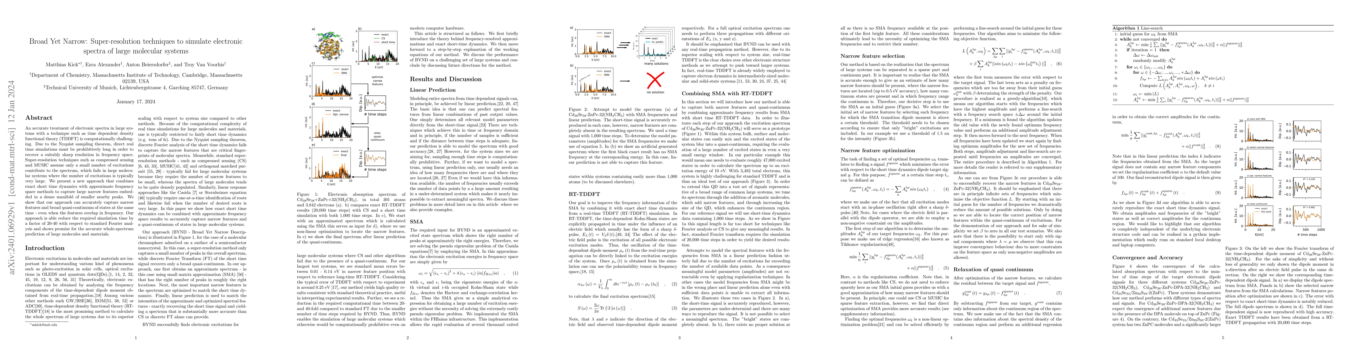 Thumbnail for Broad Yet Narrow: Super-resolution techniques to simulate electronic
  spectra of large molecular systems
