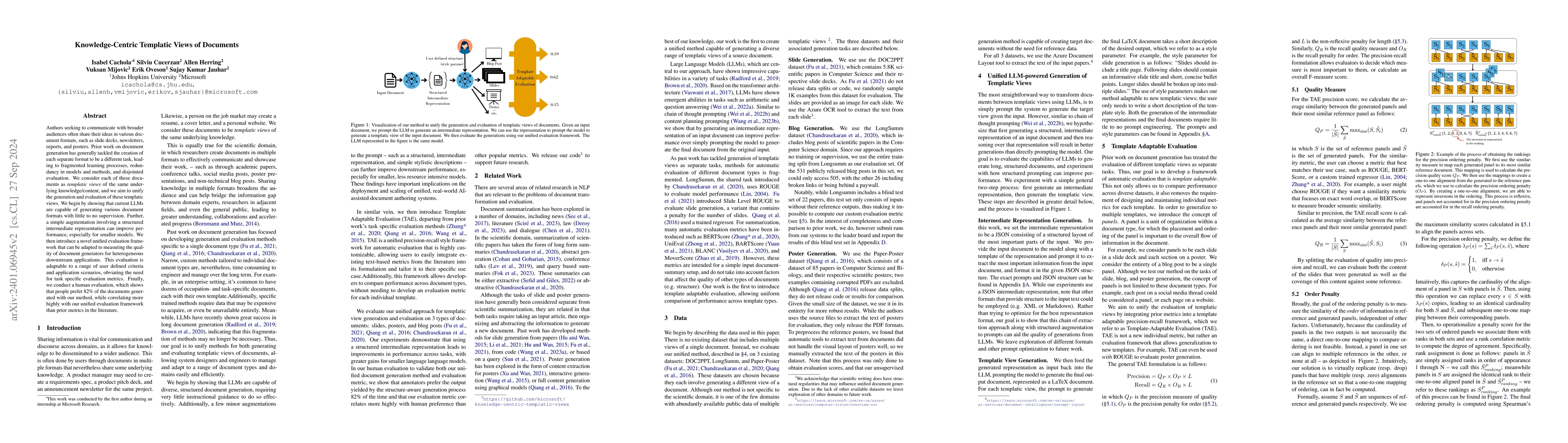 Thumbnail for Knowledge-Centric Templatic Views of Documents