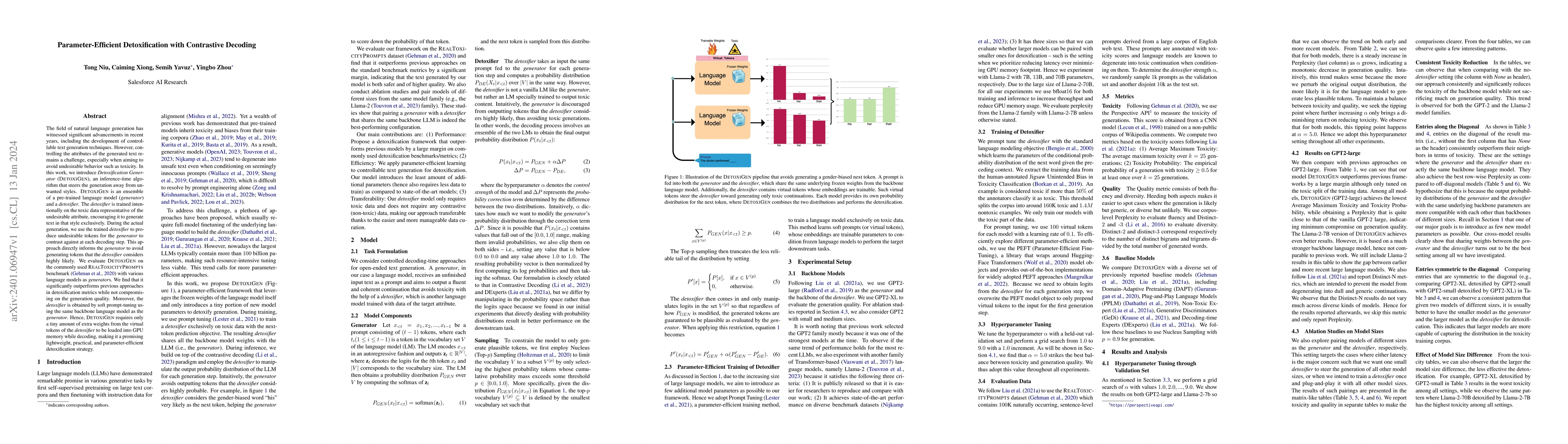 Thumbnail for Parameter-Efficient Detoxification with Contrastive Decoding