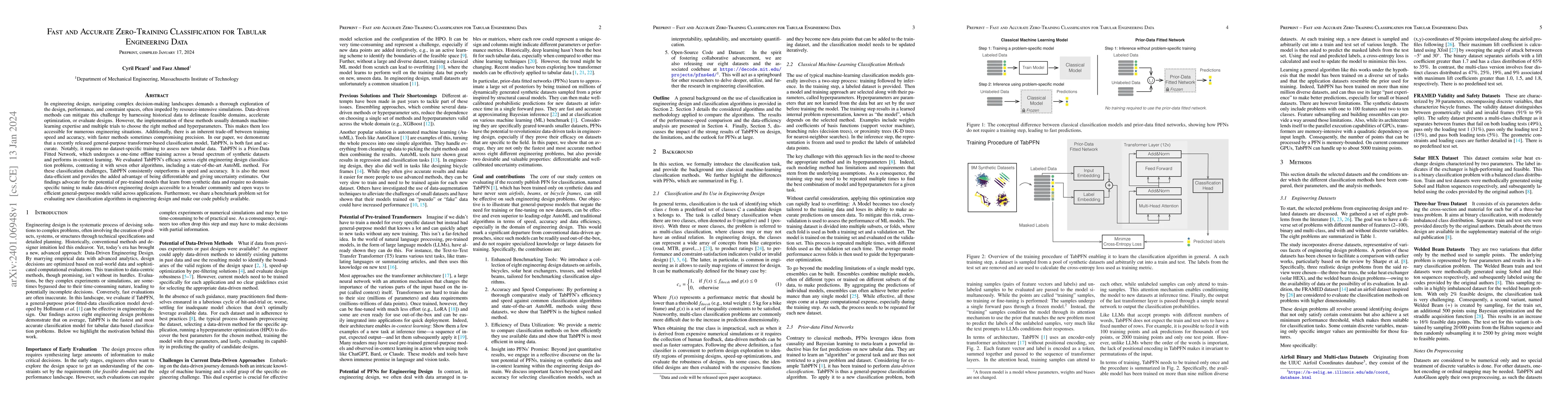 Thumbnail for Fast and Accurate Zero-Training Classification for Tabular Engineering
  Data