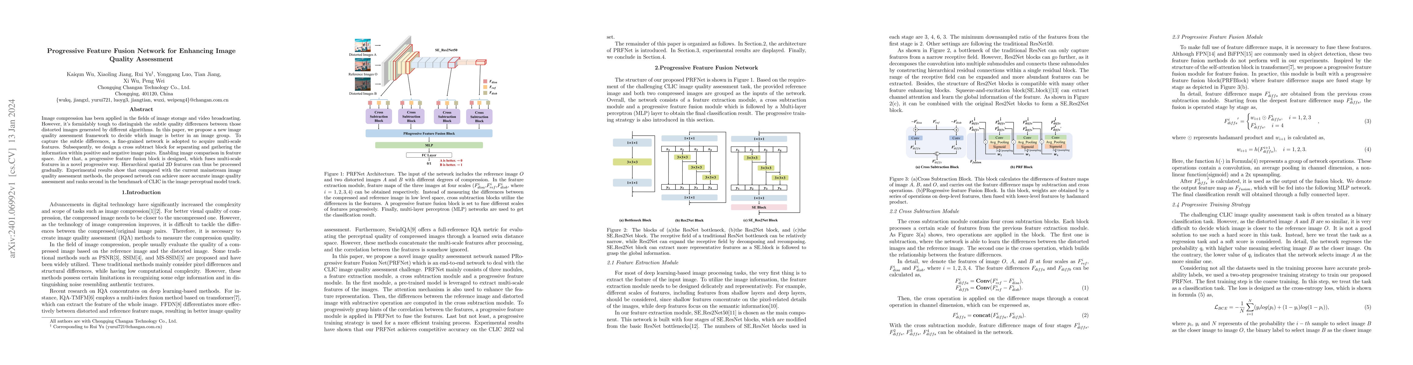 Thumbnail for Progressive Feature Fusion Network for Enhancing Image Quality
  Assessment