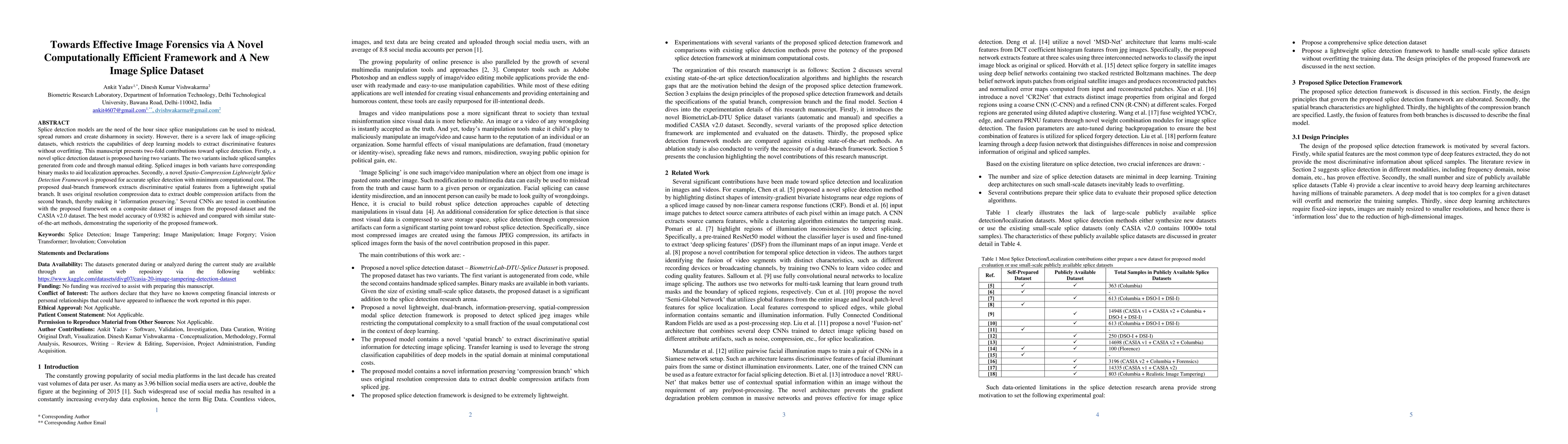 Thumbnail for Towards Effective Image Forensics via A Novel Computationally Efficient
  Framework and A New Image Splice Dataset