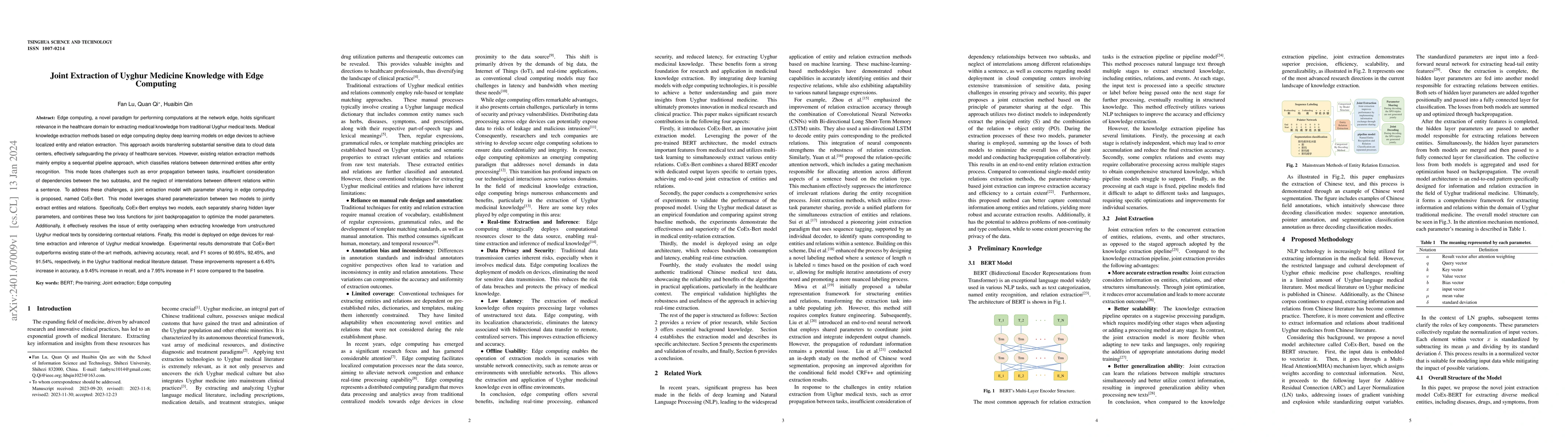 Thumbnail for Joint Extraction of Uyghur Medicine Knowledge with Edge Computing