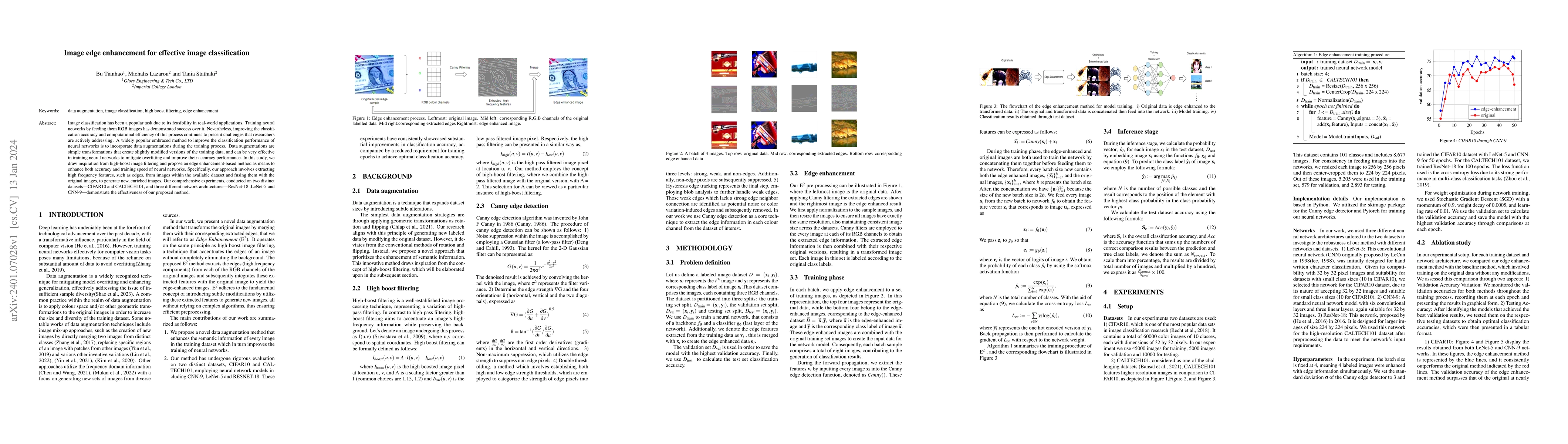 Thumbnail for Image edge enhancement for effective image classification
