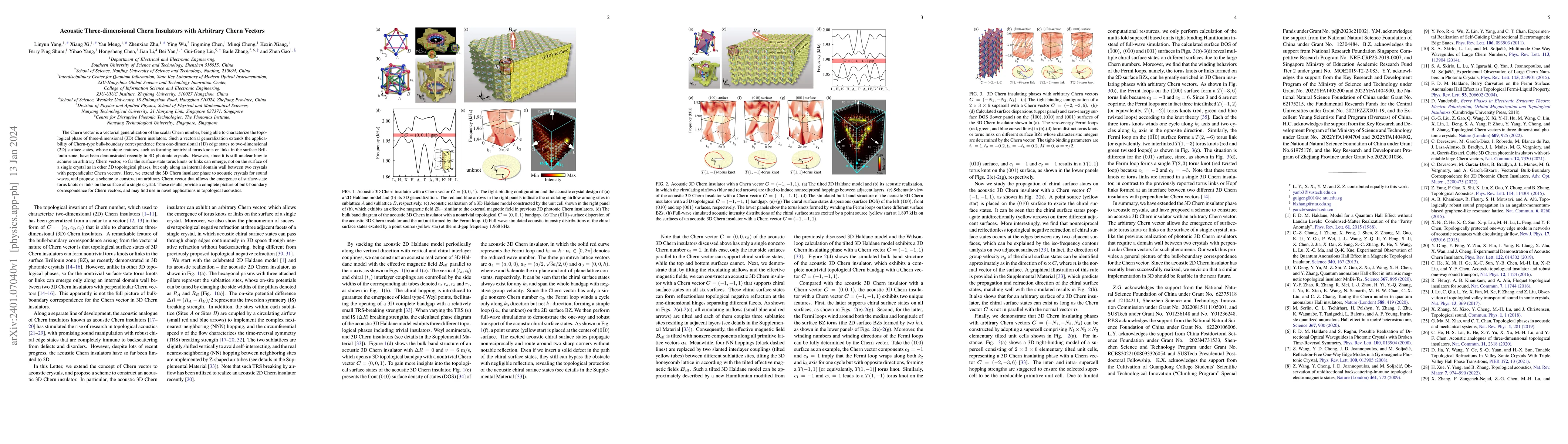 Thumbnail for Acoustic Three-dimensional Chern Insulators with Arbitrary Chern Vectors