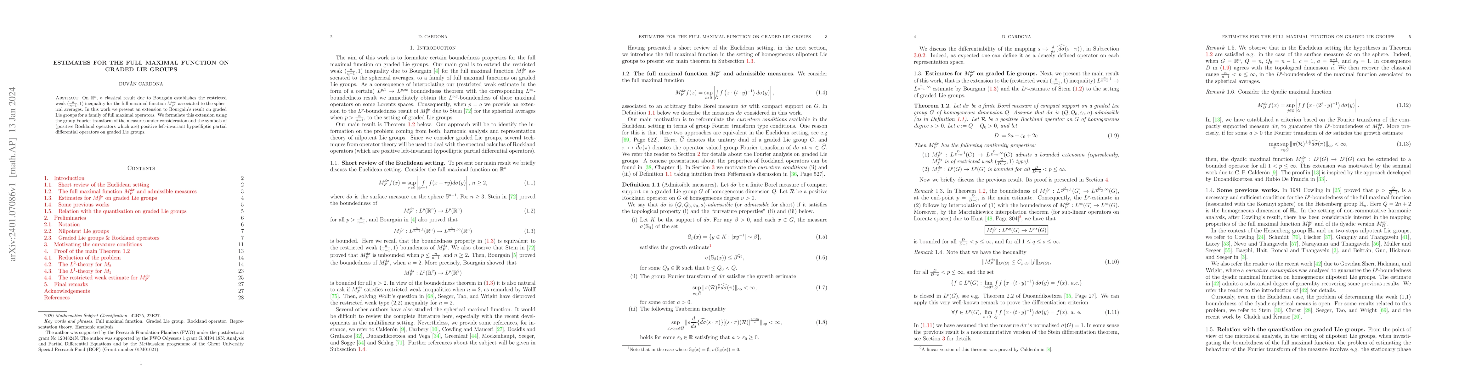 Thumbnail for Estimates for the full maximal function on graded Lie groups