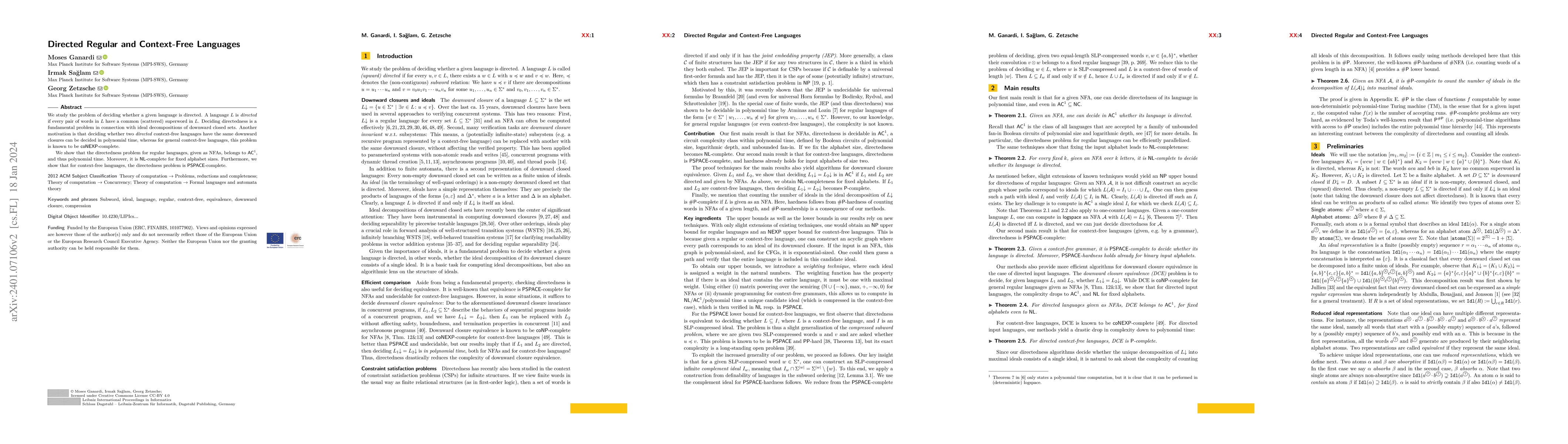 Thumbnail for Directed Regular and Context-Free Languages