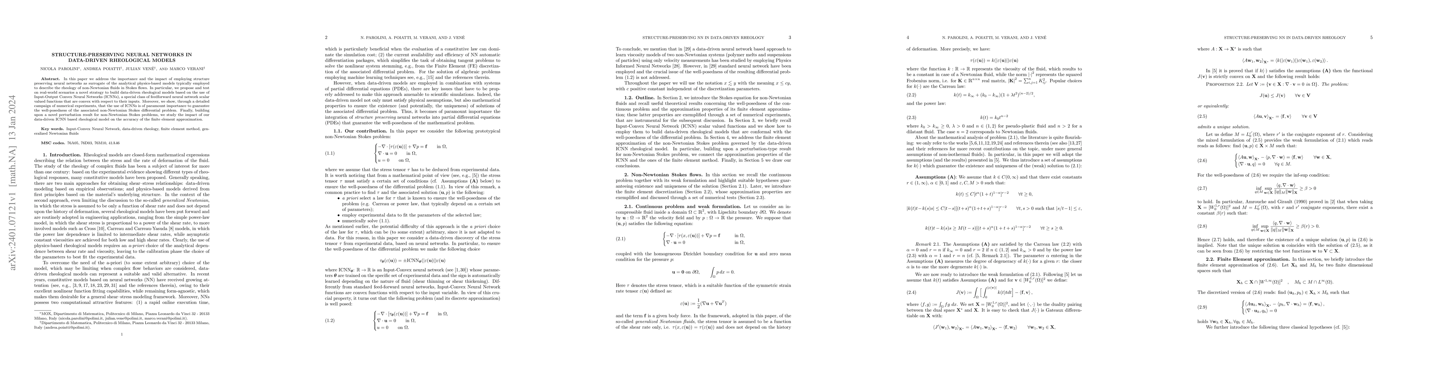 Thumbnail for Structure-preserving neural networks in data-driven rheological models
