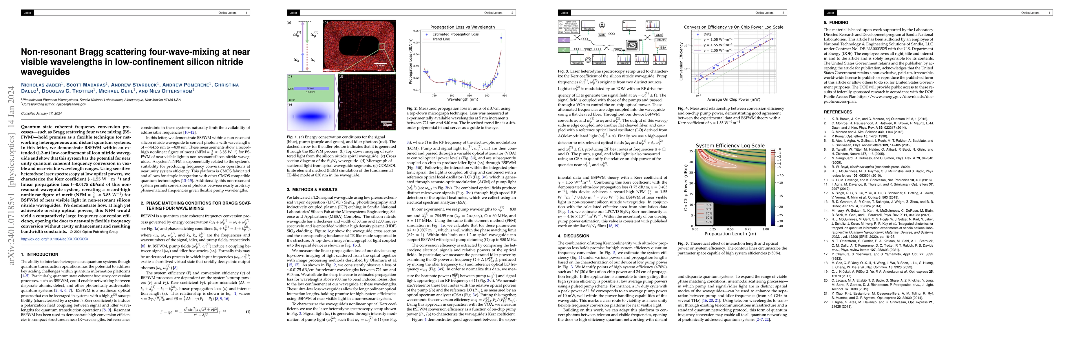 Thumbnail for Non-resonant Bragg scattering four-wave-mixing at near visible
  wavelengths in low-confinement silicon nitride waveguides