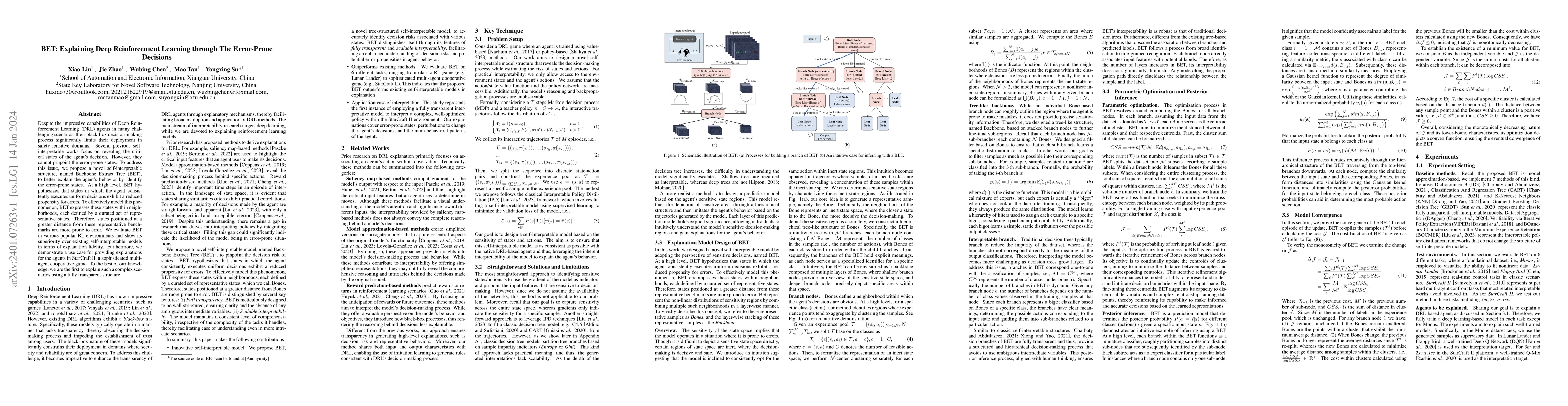 Thumbnail for BET: Explaining Deep Reinforcement Learning through The Error-Prone
  Decisions