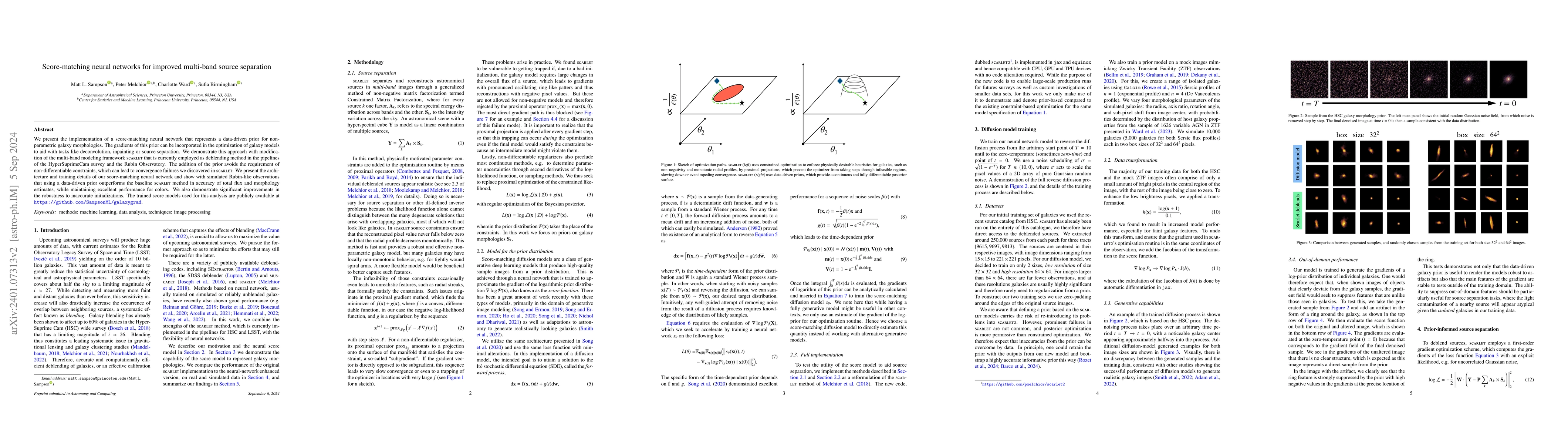 Thumbnail for Score-matching neural networks for improved multi-band source separation