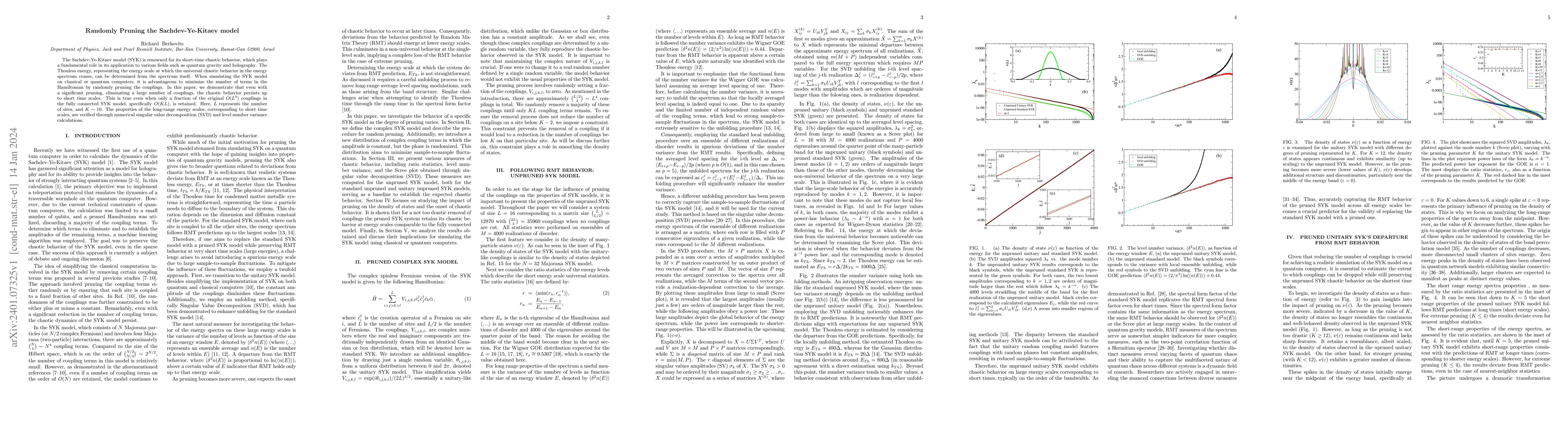 Thumbnail for Randomly Pruning the Sachdev-Ye-Kitaev model
