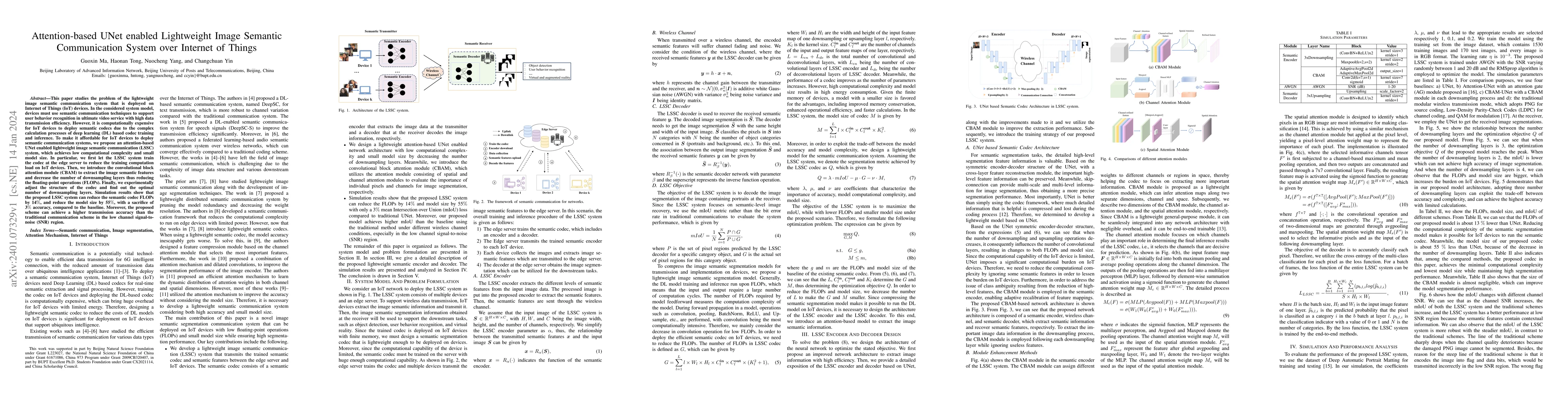 Thumbnail for Attention-based UNet enabled Lightweight Image Semantic Communication
  System over Internet of Things