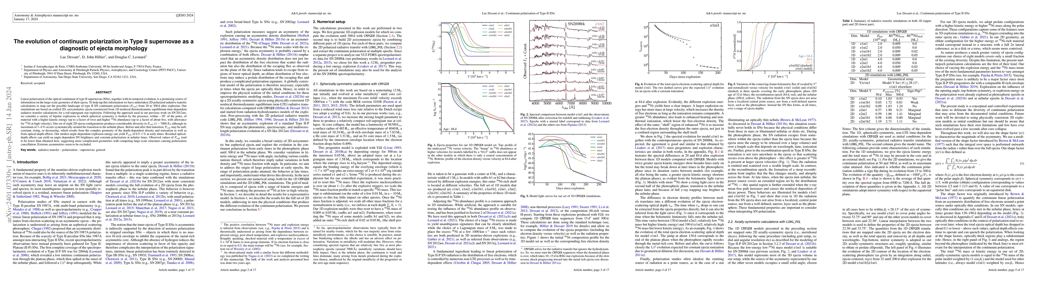 Thumbnail for The evolution of continuum polarization in Type II supernovae as a
  diagnostic of ejecta morphology