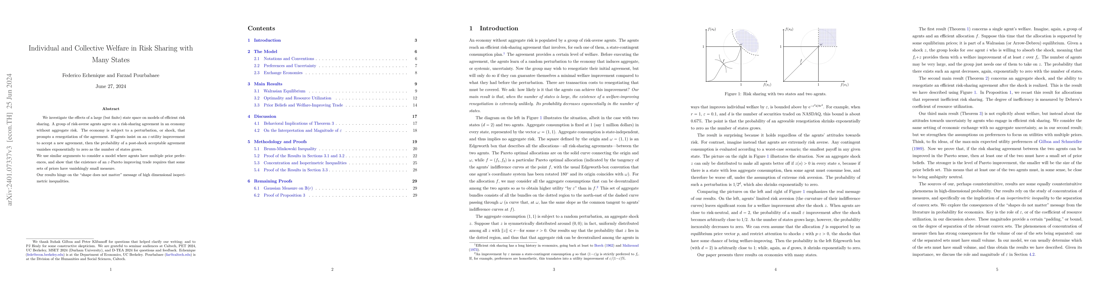 Thumbnail for Individual and Collective Welfare in Risk Sharing with Many States