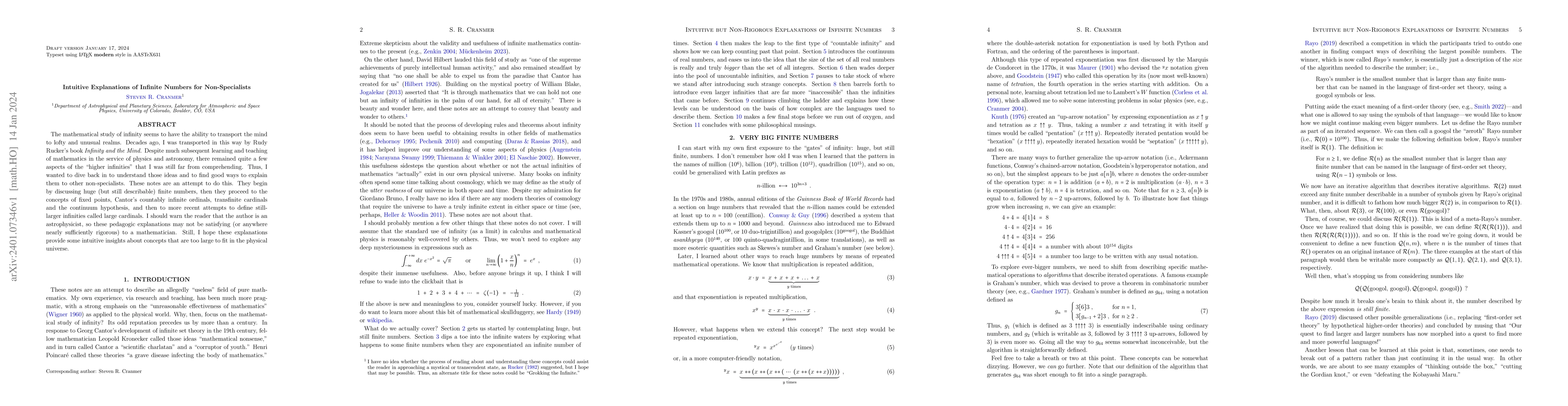Thumbnail for Intuitive but Non-Rigorous Explanations of Infinite Numbers