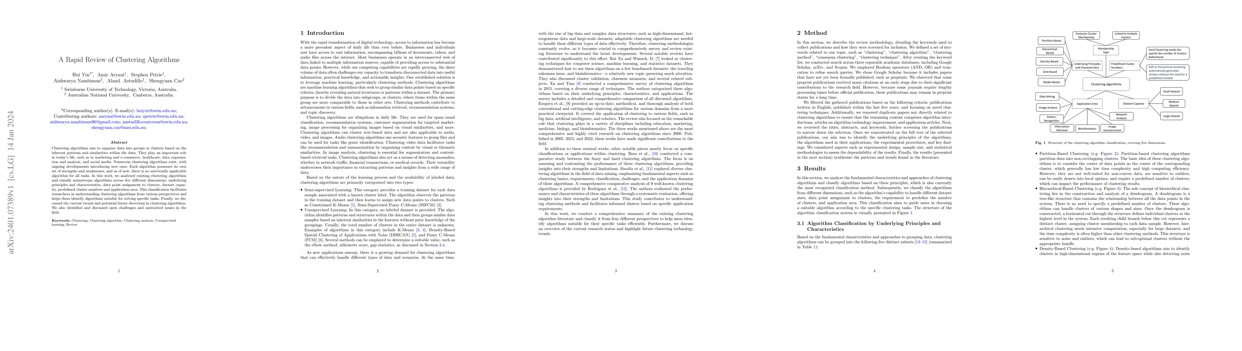 Thumbnail for A Rapid Review of Clustering Algorithms