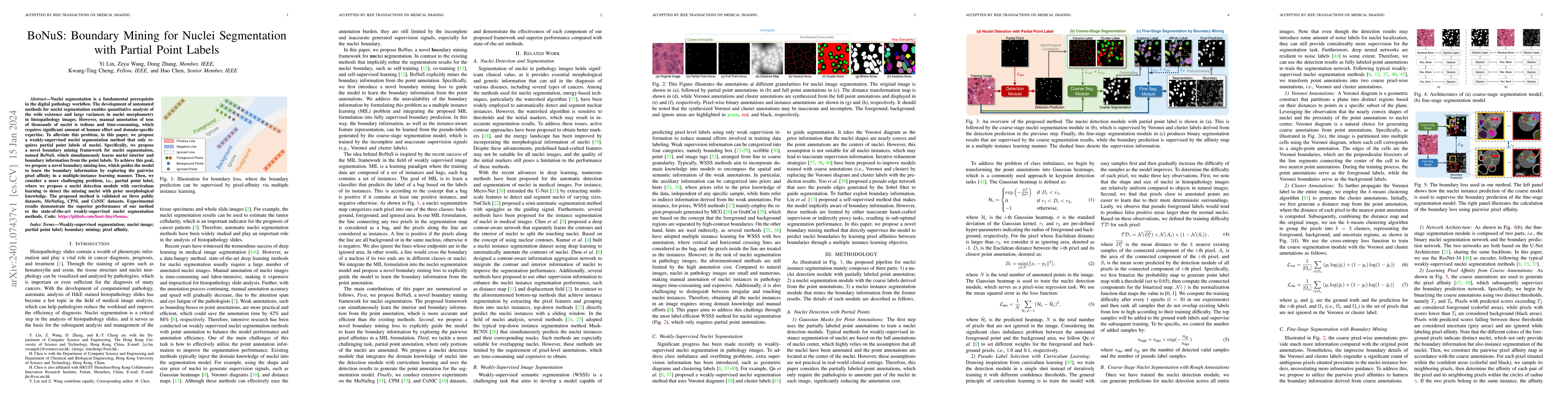 Thumbnail for BoNuS: Boundary Mining for Nuclei Segmentation with Partial Point Labels