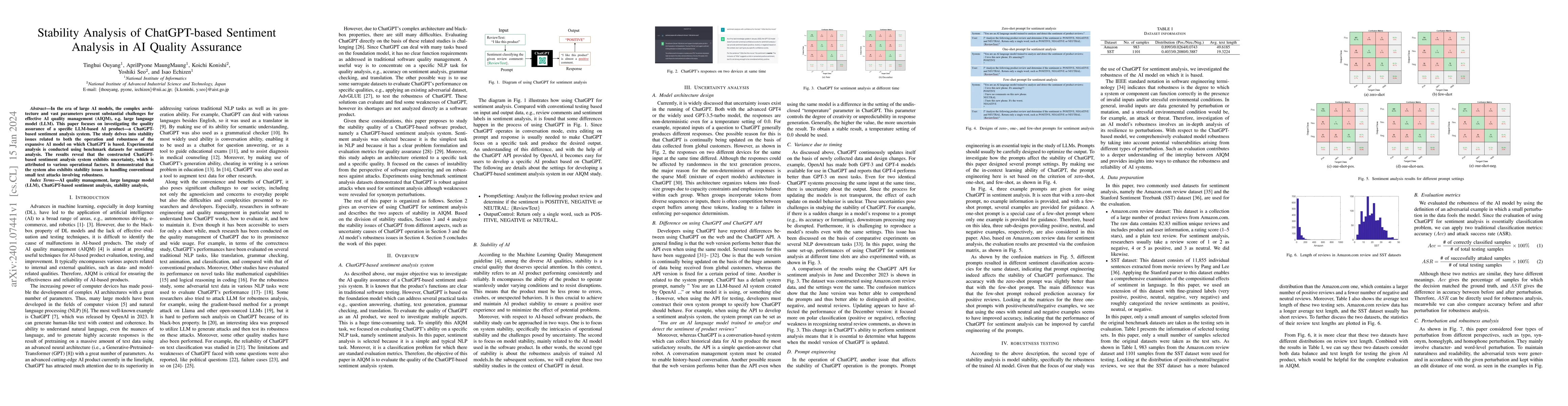 Thumbnail for Stability Analysis of ChatGPT-based Sentiment Analysis in AI Quality
  Assurance