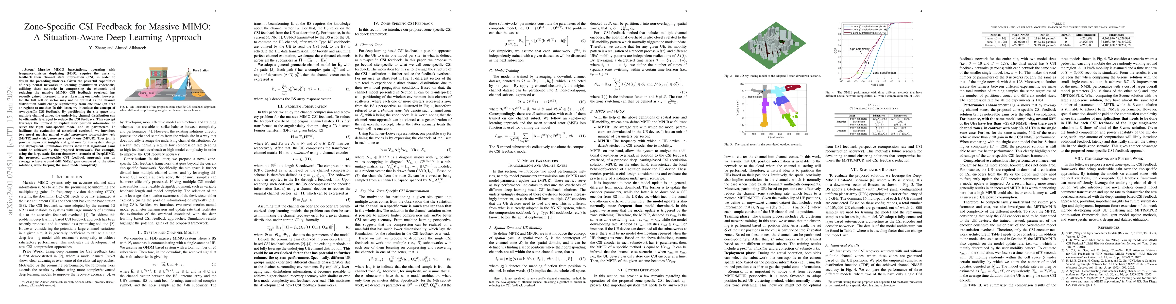 Thumbnail for Zone-Specific CSI Feedback for Massive MIMO: A Situation-Aware Deep
  Learning Approach