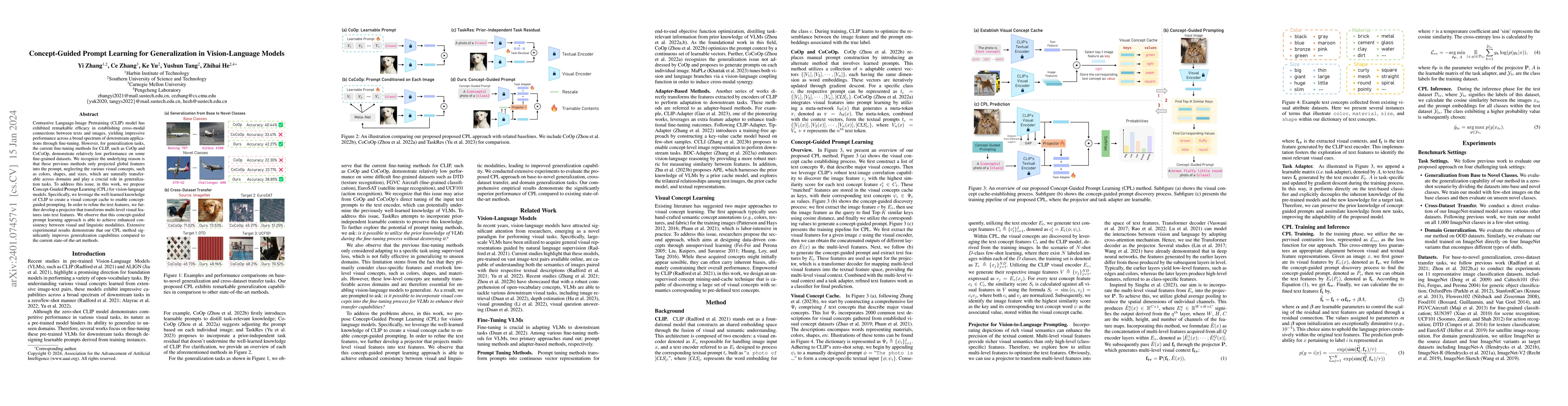 Thumbnail for Concept-Guided Prompt Learning for Generalization in Vision-Language
  Models