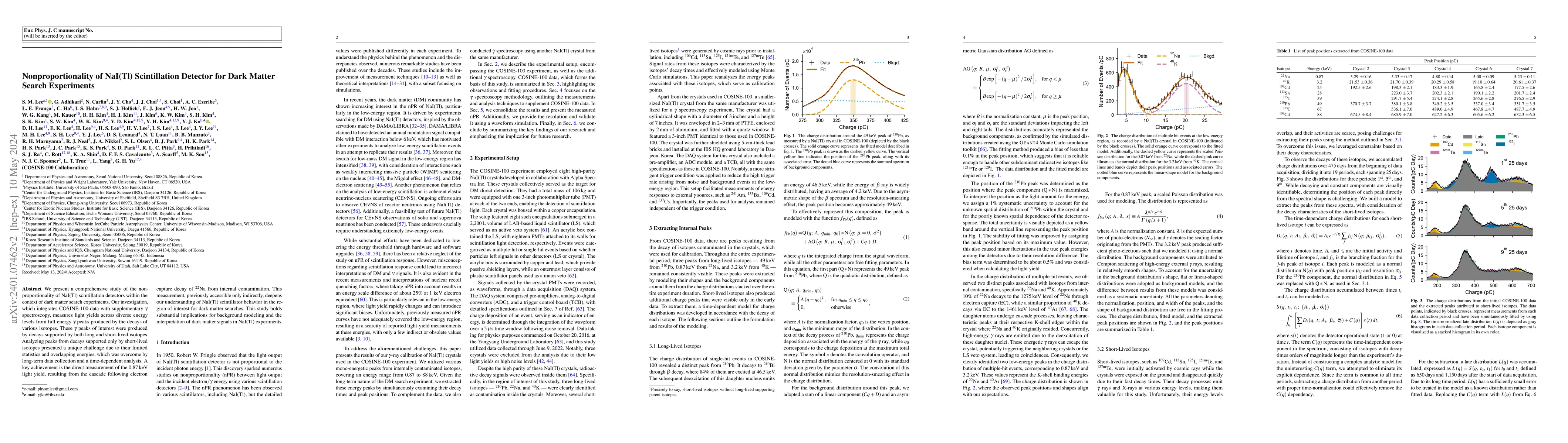 Thumbnail for Nonproportionality of NaI(Tl) Scintillation Detector for Dark Matter
  Search Experiments