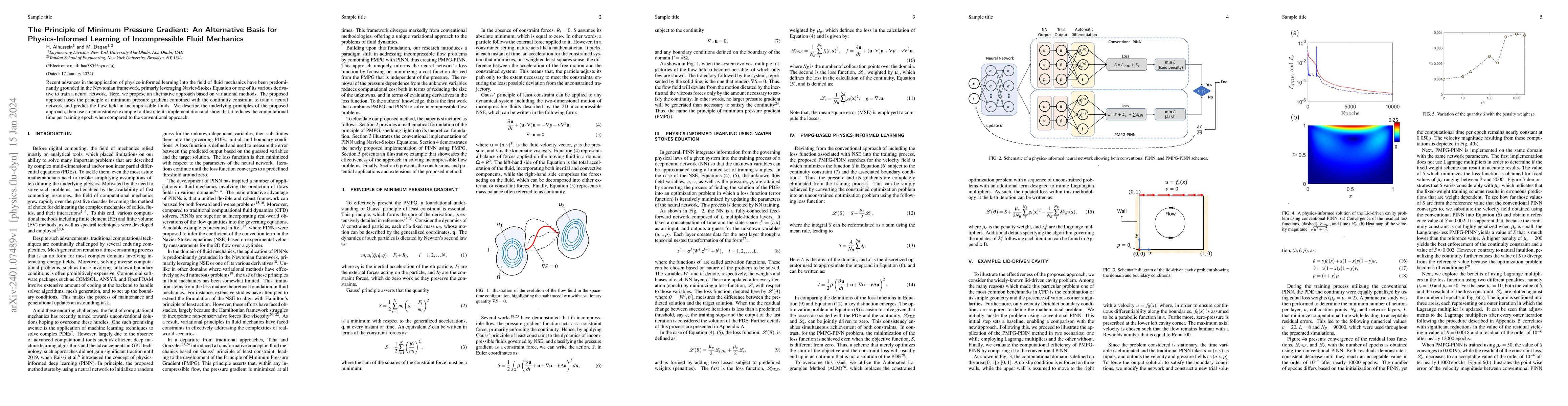 Thumbnail for The Principle of Minimum Pressure Gradient: An Alternative Basis for
  Physics-Informed Learning of Incompressible Fluid Mechanics