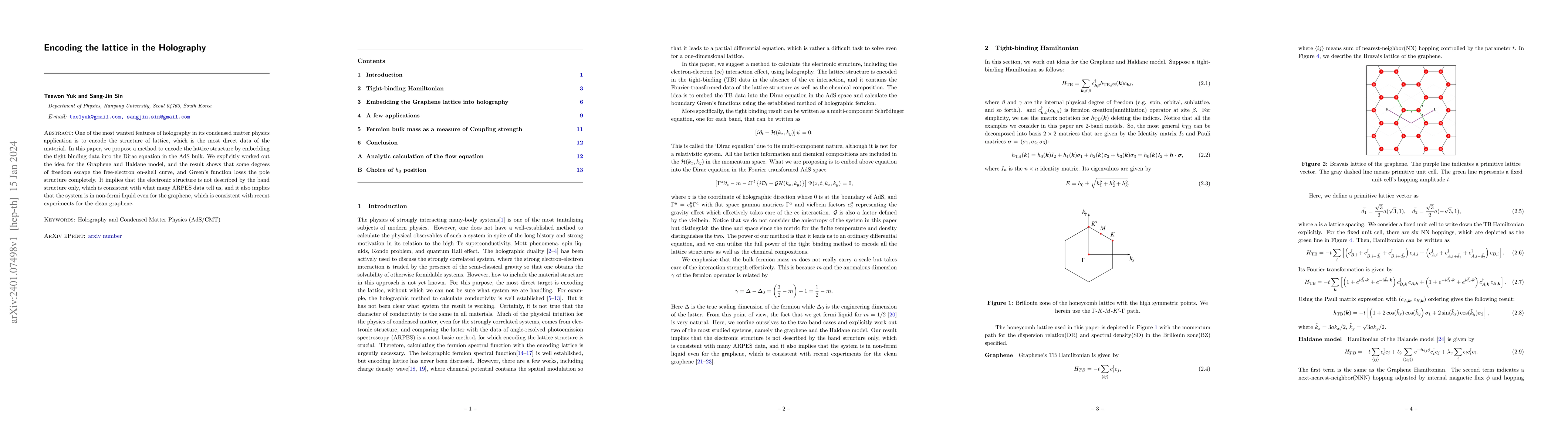 Thumbnail for Encoding the lattice in the Holography