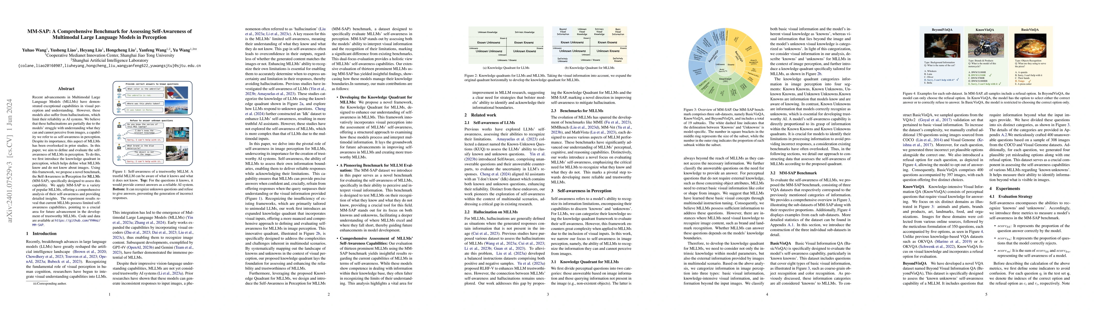 Thumbnail for MM-SAP: A Comprehensive Benchmark for Assessing Self-Awareness of
  Multimodal Large Language Models in Perception