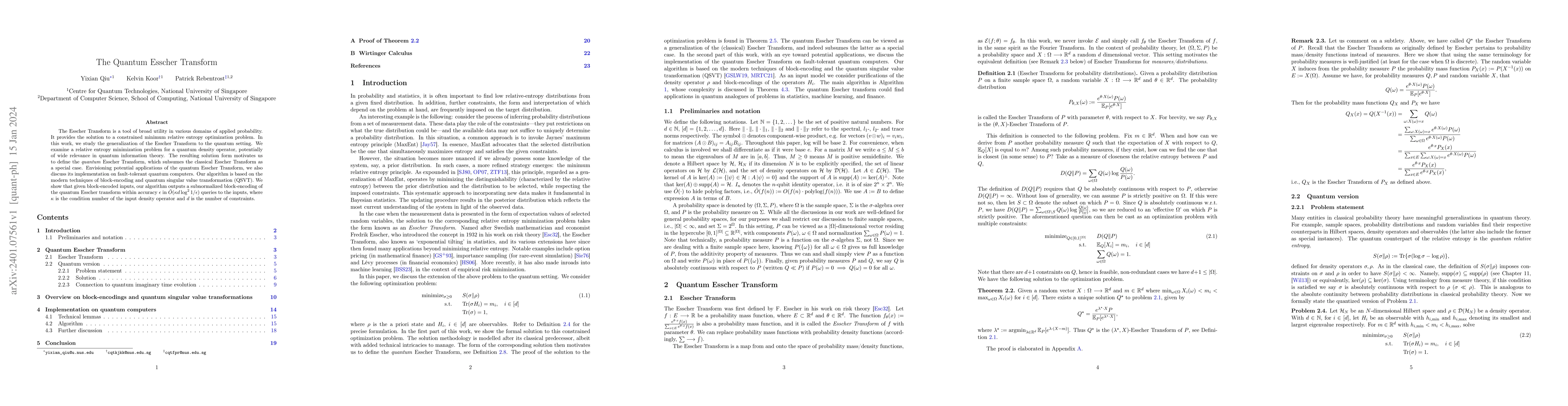 Thumbnail for The Quantum Esscher Transform