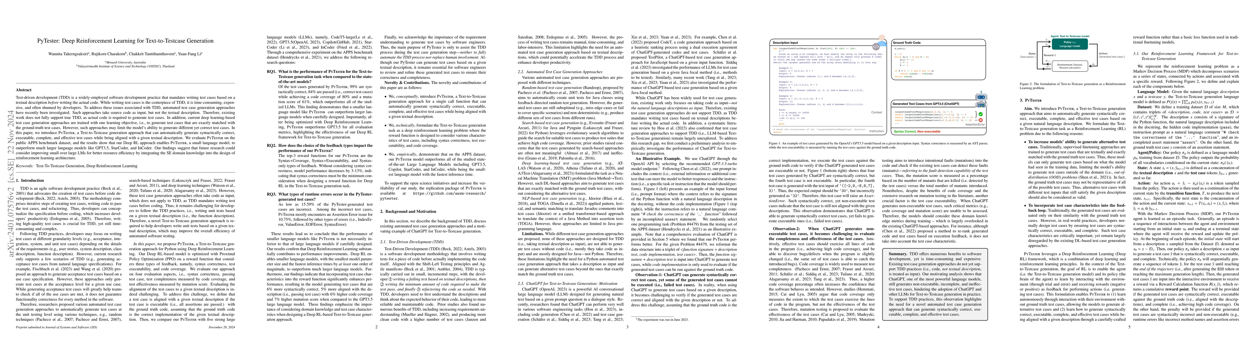 Thumbnail for TDD Without Tears: Towards Test Case Generation from Requirements
  through Deep Reinforcement Learning