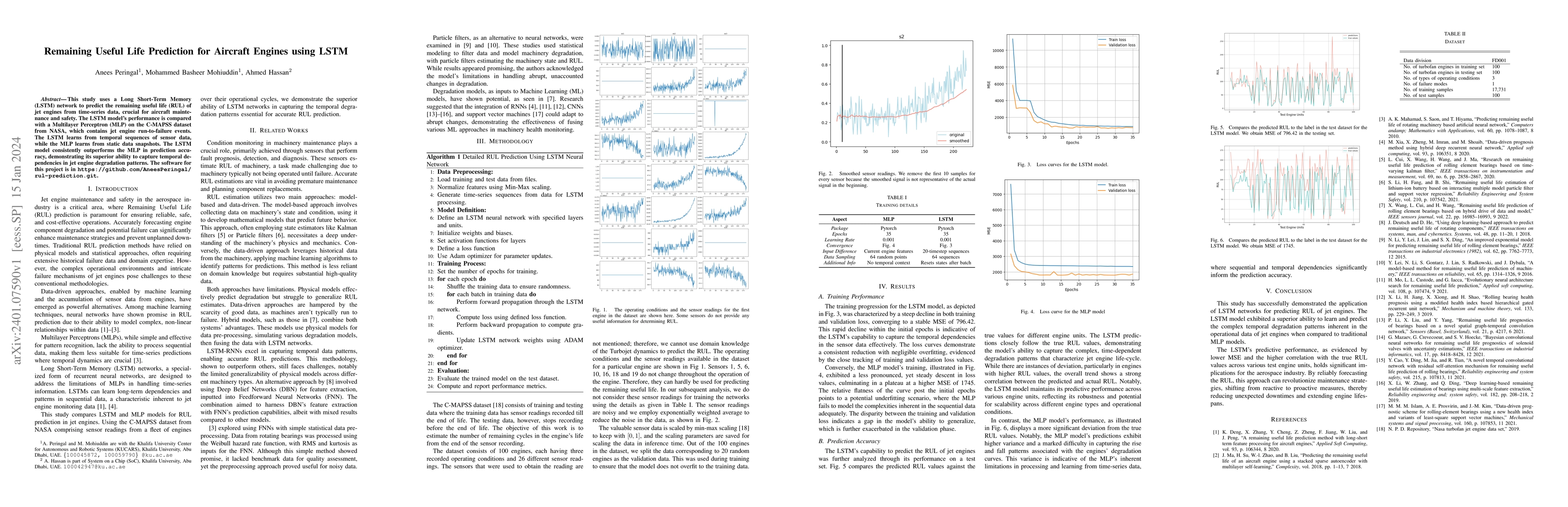 Thumbnail for Remaining Useful Life Prediction for Aircraft Engines using LSTM