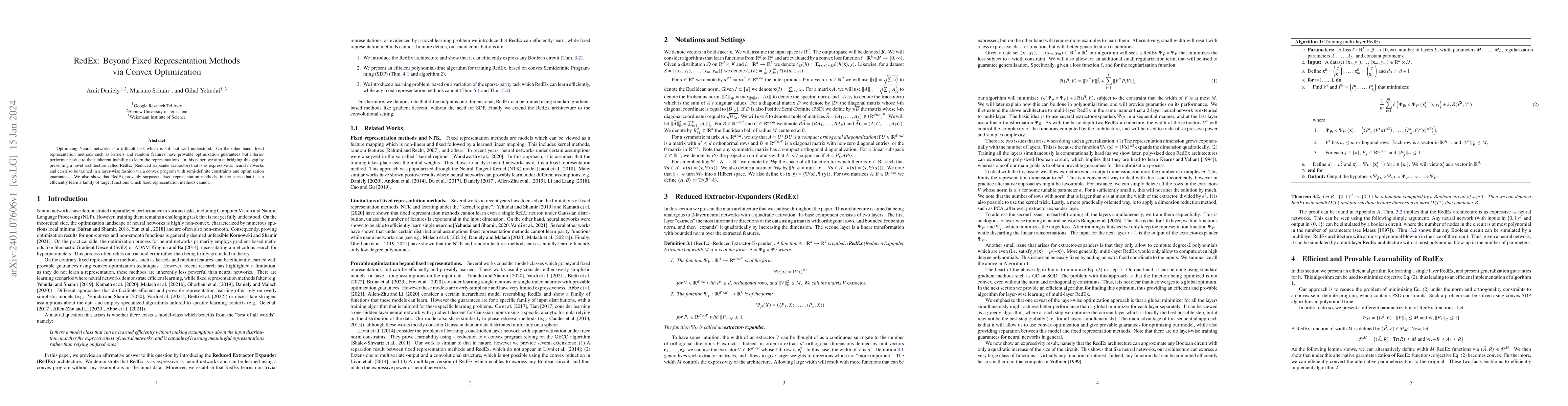 Thumbnail for RedEx: Beyond Fixed Representation Methods via Convex Optimization