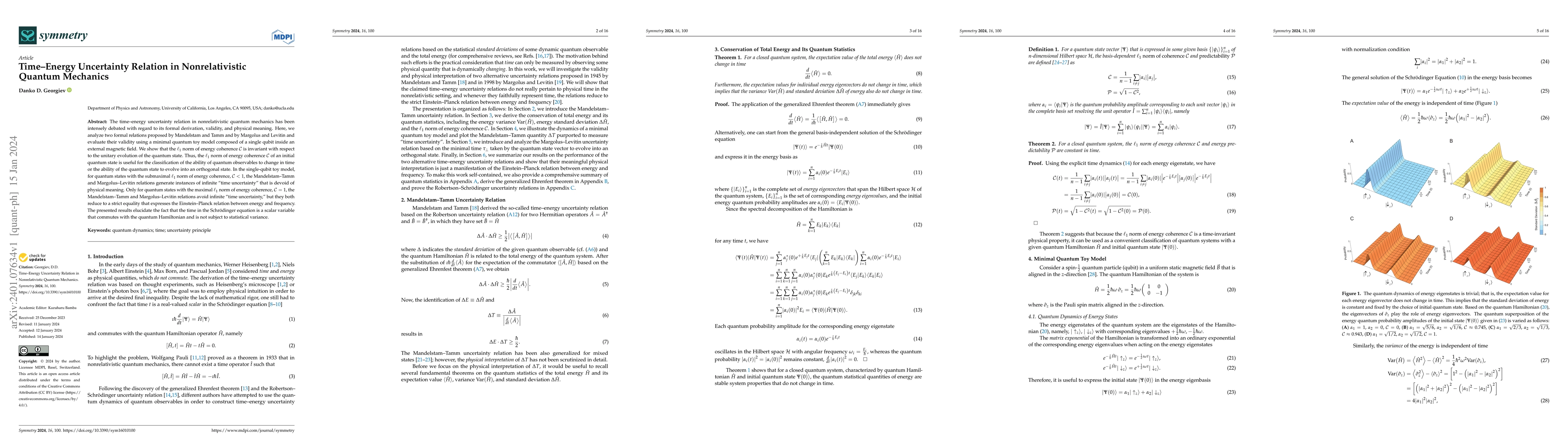 Thumbnail for Time-energy uncertainty relation in nonrelativistic quantum mechanics