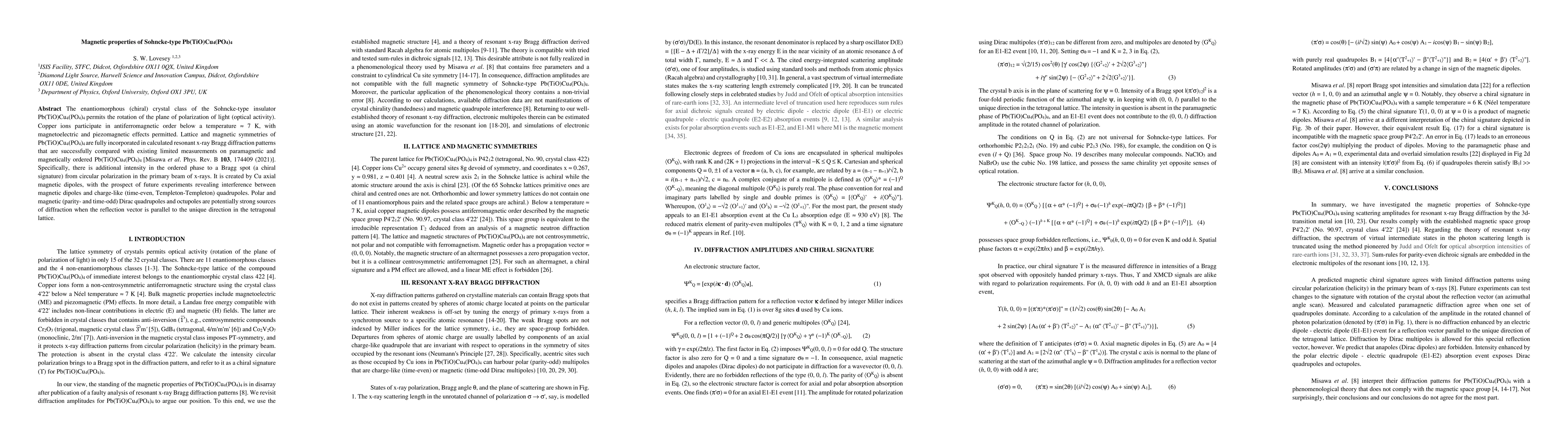 Thumbnail for Magnetic properties of Sohncke-type Pb(TiO)Cu4(PO4)4