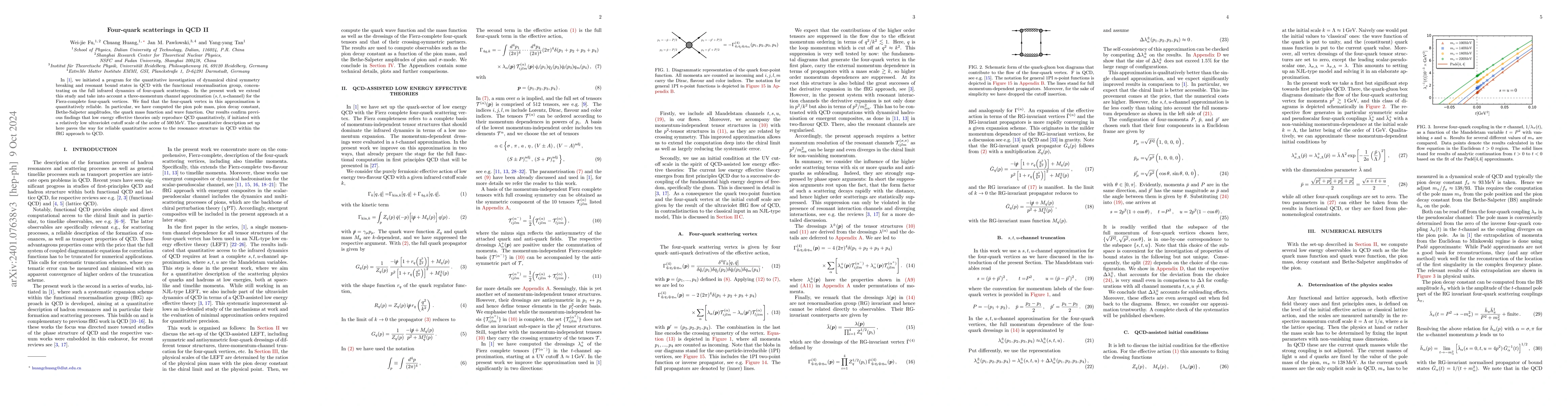 Thumbnail for Four-quark scatterings in QCD II