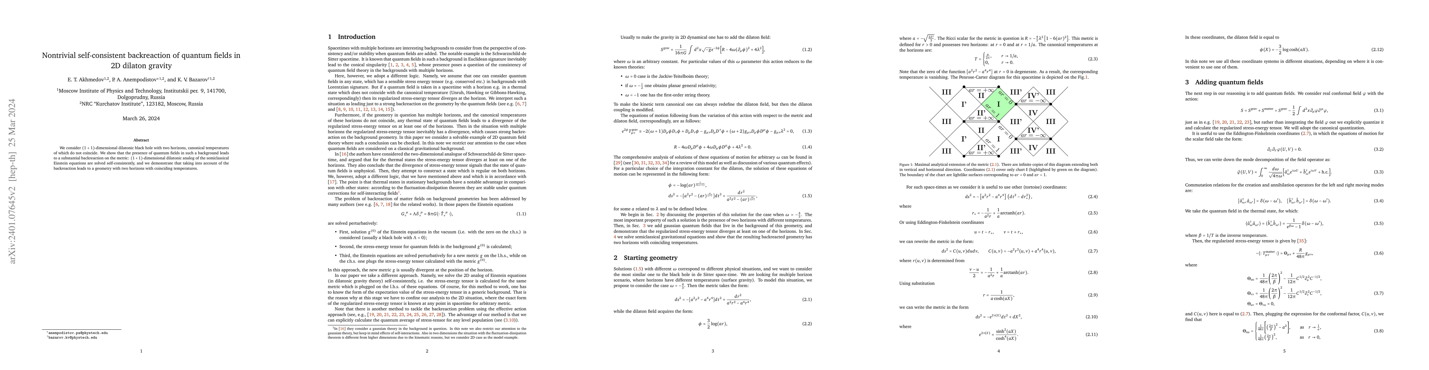 Thumbnail for Nontrivial self-consistent backreaction of quantum fields in 2D dilaton
  gravity