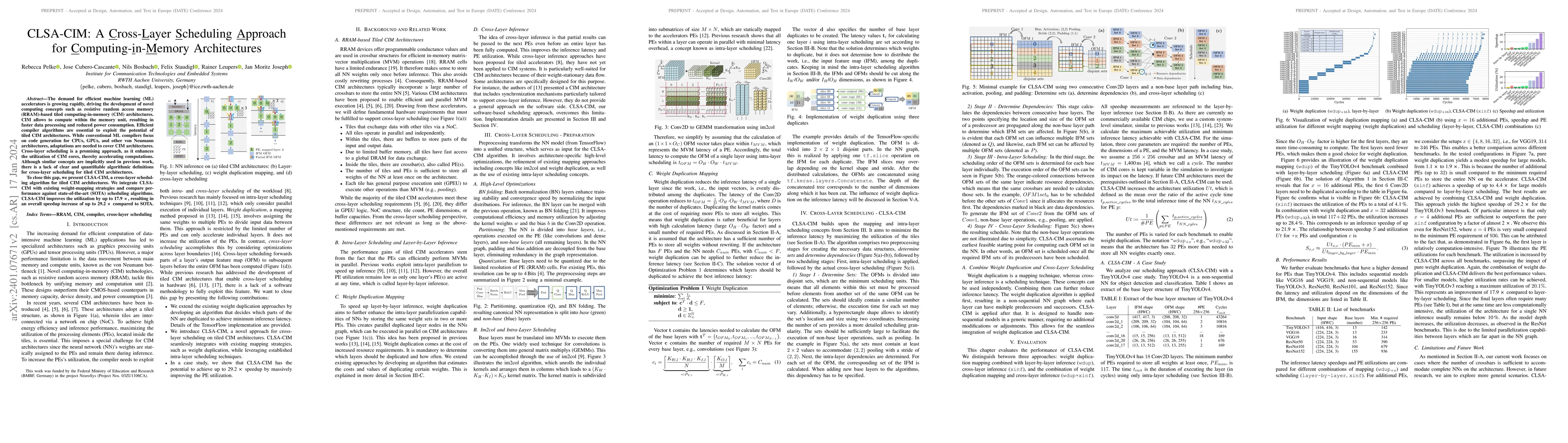 Thumbnail for CLSA-CIM: A Cross-Layer Scheduling Approach for Computing-in-Memory
  Architectures