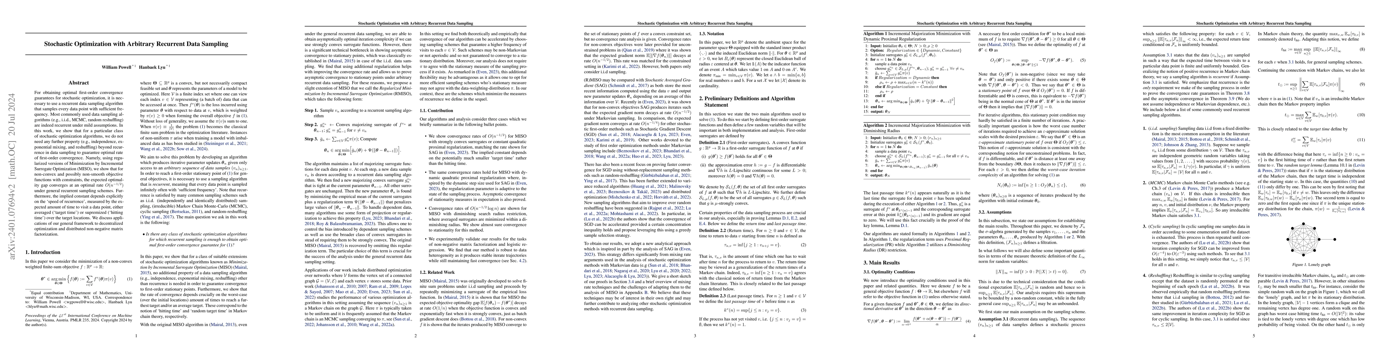 Thumbnail for Stochastic optimization with arbitrary recurrent data sampling