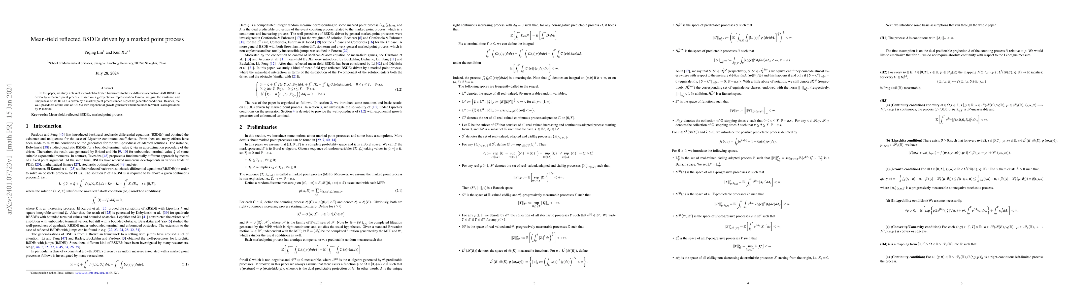 Thumbnail for Mean-field reflected BSDEs driven by a marked point process