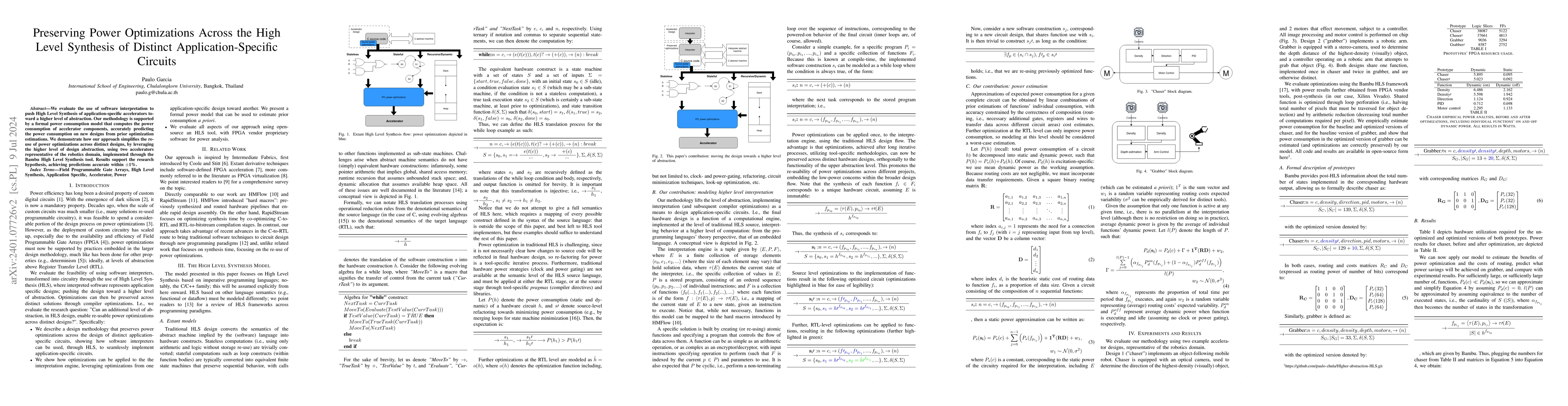 Thumbnail for Preserving Power Optimizations Across the High Level Synthesis of
  Distinct Application-Specific Circuits