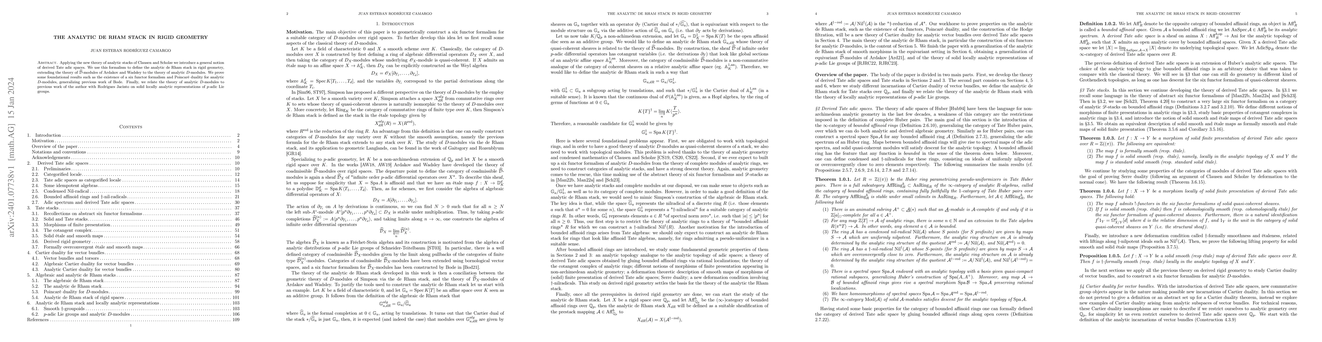 Thumbnail for The analytic de Rham stack in rigid geometry