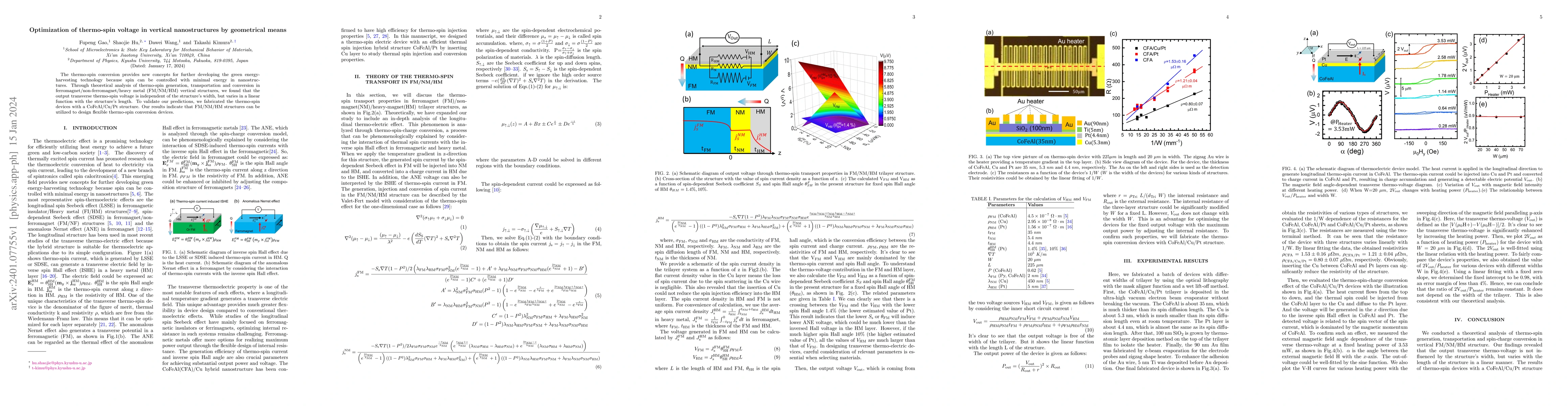 Thumbnail for Optimization of thermo-spin voltage in vertical nanostructures by
  geometrical means