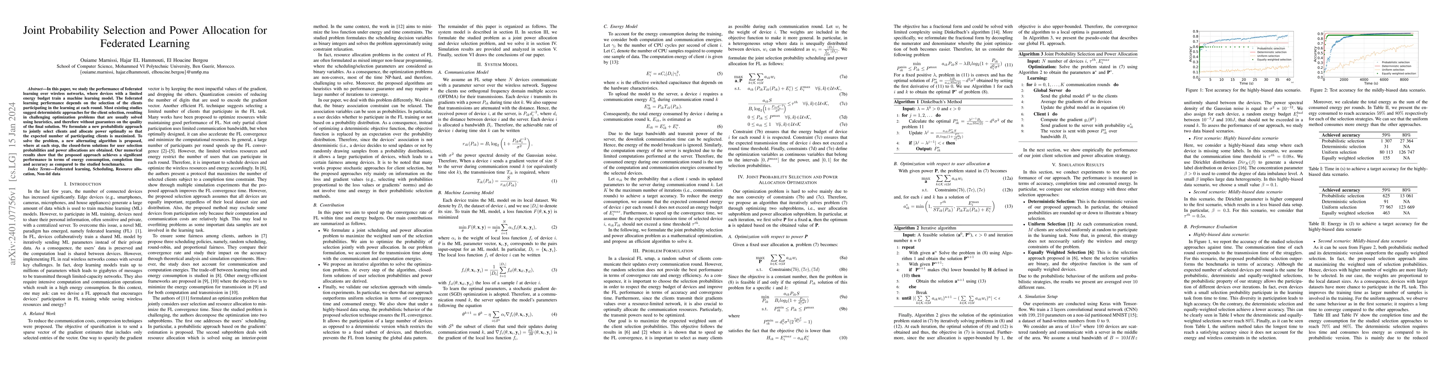 Thumbnail for Joint Probability Selection and Power Allocation for Federated Learning