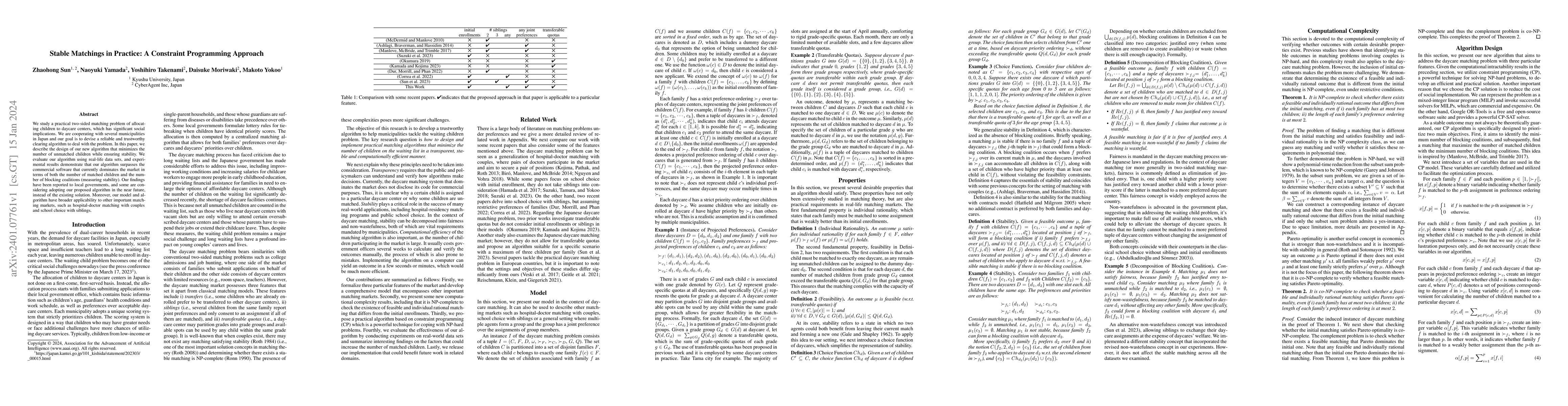 Thumbnail for Stable Matchings in Practice: A Constraint Programming Approach
