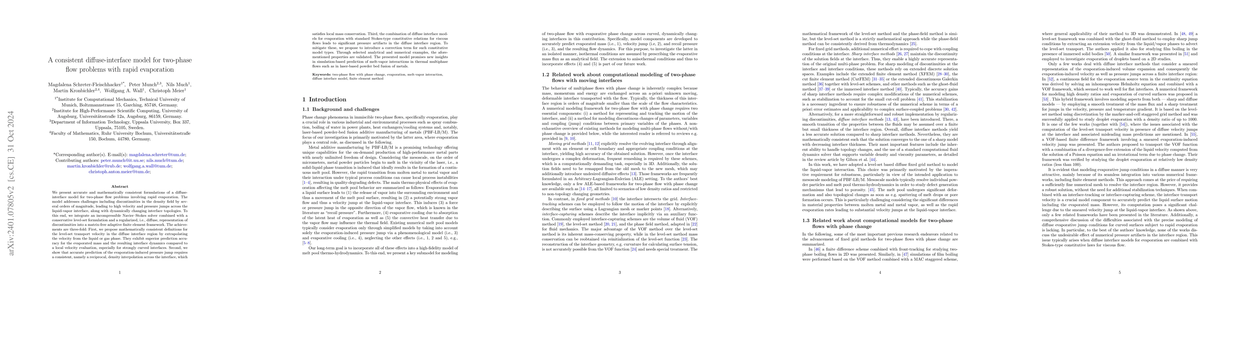 Thumbnail for A consistent diffuse-interface model for two-phase flow problems with
  rapid evaporation
