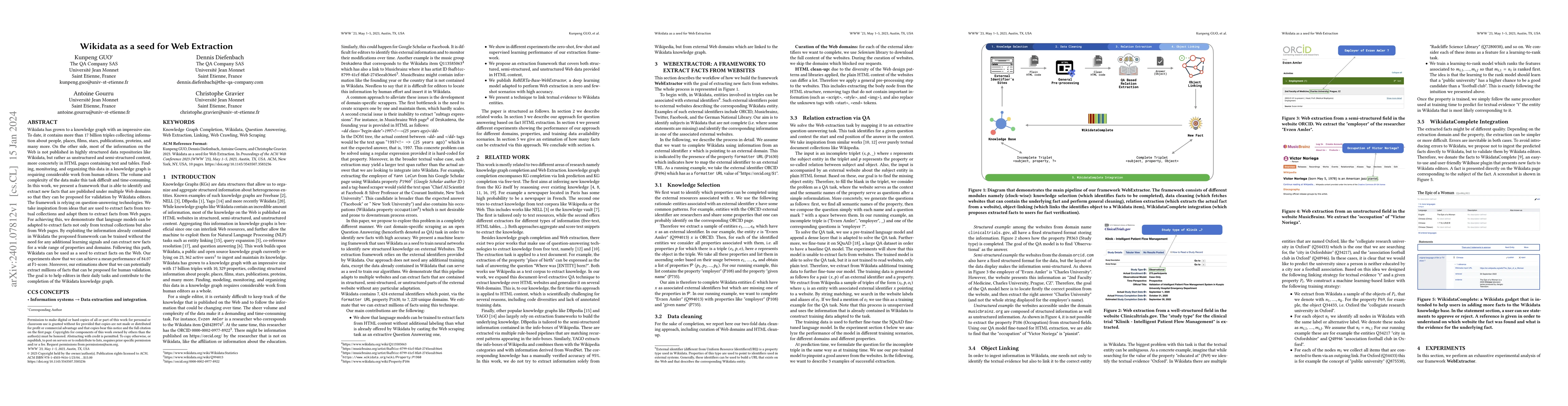 Thumbnail for Wikidata as a seed for Web Extraction